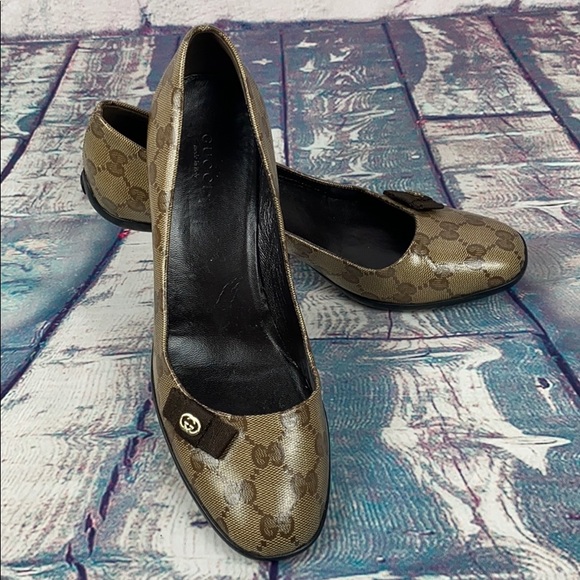 GUCCI Mono Crystal Coated Heel Shoes - Picture 3 of 8